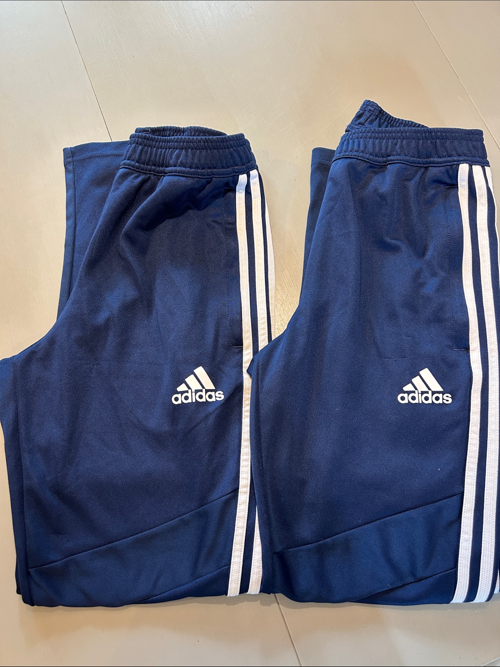 Adidas 2 Pair Navy And White Adult Small Joggers - Zip Pockets